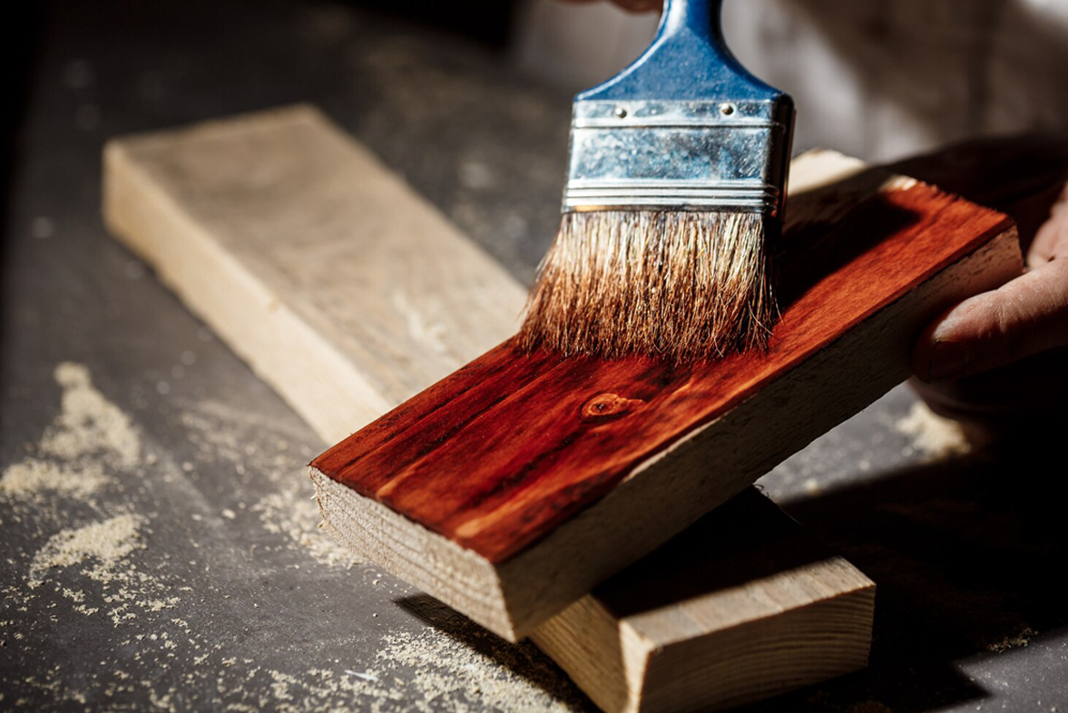 Wood dyes for staining finishing and coating
